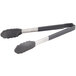 Two Vollrath Jacob's Pride tongs with coated black handles.