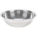A silver Vollrath stainless steel mixing bowl.