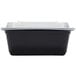 Pactiv Newspring NC636B 36 oz. Black 6 3/4" x 6 3/4" x 2 5/8" VERSAtainer Square Microwavable Container with Lid - 150/Case Main Thumbnail 6