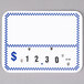 Write On Deli Tag Wheel with Insert - Blue Checkered - 25/Pack Main Thumbnail 1