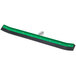 A green and black Unger AquaDozer floor squeegee with a curved black plastic handle.