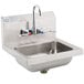 Advance Tabco 7-PS-68 Hand Sink with Splash Mount Faucet and Wrist Handles - 17 1/4" x 15 1/4" Main Thumbnail 1