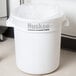 Continental 1001WH Huskee 10 Gallon White Round Trash Can Main Thumbnail 6