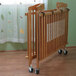 L.A. Baby CS-983-A-N 28" x 52" Natural Wood Folding Crib Main Thumbnail 2