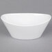 CAC F-OV6 Sushia 6.5 oz. Super White Oval Porcelain Fruit / Monkey Dish - 36/Case Main Thumbnail 2
