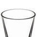 A close-up of a Libbey tall shot glass with clear glass.