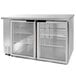 Beverage-Air BB58HC-1-G-S-WINE 59" Stainless Steel Counter Height Glass Door Back Bar Wine Refrigerator Main Thumbnail 1