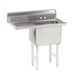Advance Tabco FS-1-1824-24 Spec Line Fabricated One Compartment Pot Sink with One Drainboard - 44 1/2" Main Thumbnail 1