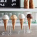 Dutch Treat ice cream cones on a stand.