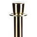 A brass Aarco rope style stanchion pole with a round top.