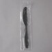 Visions Individually Wrapped Black Heavy Weight Plastic Knife - 250/Pack Main Thumbnail 3