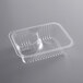 Carnival King Clear 2 Compartment Plastic Nacho Tray - 125/Pack Main Thumbnail 3
