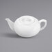 Acopa 32 oz. Bright White Porcelain Teapot with Sunken Lid Main Thumbnail 3