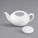 Acopa 32 oz. Bright White Porcelain Teapot with Sunken Lid Main Thumbnail 4