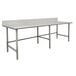 Advance Tabco Spec Line TVKS-3011 30" x 132" 14 Gauge Stainless Steel Commercial Work Table with 10" Backsplash Main Thumbnail 1