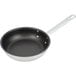 A close-up of a Vollrath Centurion stainless steel frying pan with a white background.