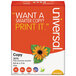 Universal Office UNV20030 8 1/2" x 11" 92 Brightness White Case of 20# Recycled Copy Paper - 5000 Sheets Main Thumbnail 1