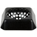A black square plastic FMP floor sink strainer with holes.