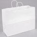Duro Tote White Paper Shopping Bag with Handles 16" x 6" x 12" - 250/Bundle Main Thumbnail 2