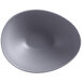 A close-up of a grey Libbey Driftstone porcelain bowl.