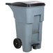 Rubbermaid 1971968 BRUTE 260 Qt. / 65 Gallon Gray Step-On Wheeled Rectangular Trash Can with Lid Main Thumbnail 2