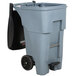 Rubbermaid 1971968 BRUTE 260 Qt. / 65 Gallon Gray Step-On Wheeled Rectangular Trash Can with Lid Main Thumbnail 3