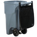 Rubbermaid 1971968 BRUTE 260 Qt. / 65 Gallon Gray Step-On Wheeled Rectangular Trash Can with Lid Main Thumbnail 5
