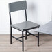 BFM Seating Memphis Sand Black Steel Side Chair with Gray Ash Wooden Back and Seat Main Thumbnail 1