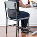 BFM Seating Memphis Sand Black Steel Side Chair with Gray Ash Wooden Back and Seat Main Thumbnail 4