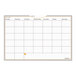 An At-A-Glance dry erase monthly planning calendar with a few days of the week.
