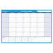 At-A-Glance PM33328 48" x 32" White/Blue 30 / 60 Day Undated Horizontal Erasable Wall Planner Main Thumbnail 2
