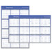 An At-A-Glance blue and white reversible wall planner for 2024.