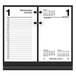 A white rectangular desk calendar refill page with days of the week and dates on it.
