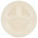 Dart 10CPHQR Quiet Classic 10 1/4" 3 Compartment Honey Laminated Round Foam Plate - 500/Case Main Thumbnail 2