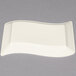 Fineline Wavetrends 1405-BO 5 1/2" x 7 1/2" Bone / Ivory Plastic Dessert Plate - 120/Case Main Thumbnail 3