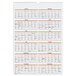 An At-A-Glance wirebound wall calendar with orange and white lines, numbers, and puppy images for a few months.