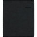 A black daily action planner with black text on the cover.