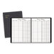 At-A-Glance 8058005 8 1/2" x 11" Black Simulated Leather Visitor Register Book Main Thumbnail 2