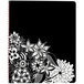 An At-A-Glance black and white notebook with a drawing of flowers on the cover.