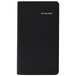A black book with gold text.
