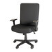 Alera Plus ALECP110 XL Series Black High-Back Big & Tall Fabric Office Chair with Adjustable Arms and Black Swivel Nylon Base Main Thumbnail 1