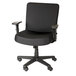 Alera Plus ALECP210 XL Series Black Mid-Back Big & Tall Fabric Office Chair with Adjustable Arms and Black Swivel Nylon Base Main Thumbnail 1