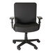 Alera Plus ALECP210 XL Series Black Mid-Back Big & Tall Fabric Office Chair with Adjustable Arms and Black Swivel Nylon Base Main Thumbnail 2