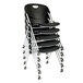 Alera ALESL651 SL Series Black Stackable Chair with Casters - 2/Case Main Thumbnail 3