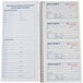 An Adams 2-part blue and white carbonless rent receipt book with a spiral binding.