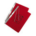 Acco 54049 8 1/2" x 14 7/8" Side Bound Hanging Data Post Binder - 6" Capacity with 2 Fasteners, Executive Red Main Thumbnail 2