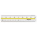 Westcott 10580 15" Clear Acrylic Plastic Highlight Reading Ruler with Tinted Guide - 1/16" Standard Scale Main Thumbnail 2