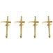 A row of gold screws.