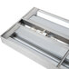A silver APW Wyott food warmer with lights over a metal box.