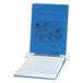 Acco 54052 8 1/2" x 11 3/4" Top Bound Hanging Data Post Binder - 6" Capacity with 2 Fasteners, Light Blue Main Thumbnail 1